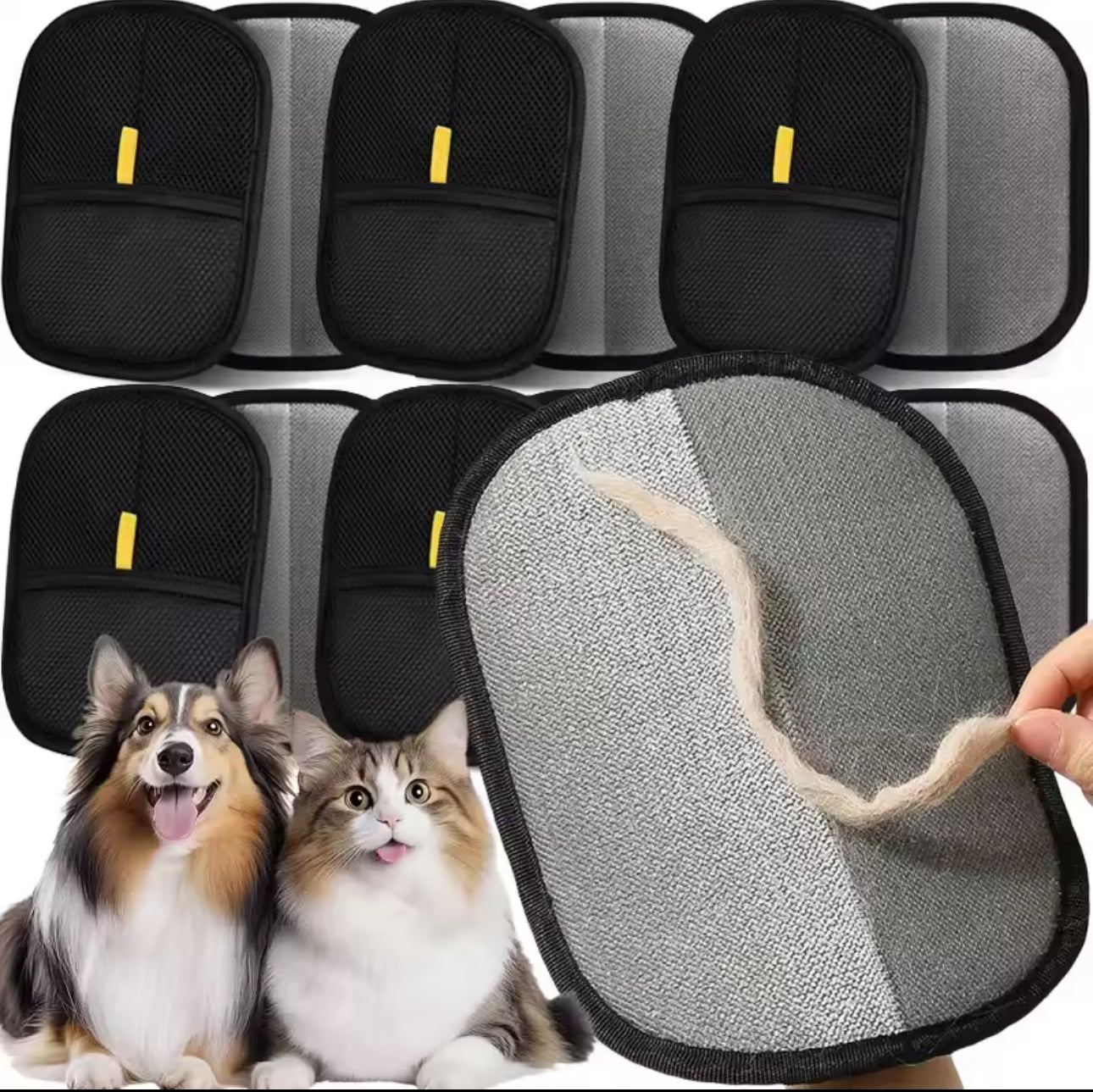 Gant récupérateur de poils d’animaux multi-surface